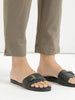 Women's Grey Cotton Pants with Half Elasticated Waistband