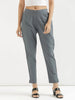 Women's Cotton Pants with Half Elasticated Waistband