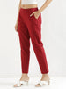Women's Cotton Pants with Half Elasticated Waistband