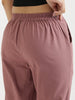 Women's Rose Taupe Cotton Pants with Half Elasticated Waistband
