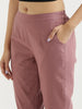 Women's Rose Taupe Cotton Pants with Half Elasticated Waistband