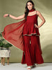 "Gulnaar Tiered Sharara Set –  Elegance with Golden Gota"