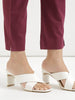Women's Wine Cotton Pants with Half Elasticated Waistband