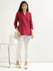 Women's White Cotton Pants with Half Elasticated Waistband